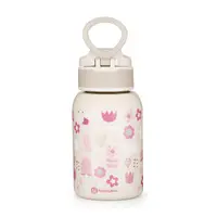 Sticla termos lichide, Petite&Mars, Twinkling Fairy, Din otel inoxidabil, Cu mentinere de temperatura calda pana la 12 h, Rece pana la 24 h, 350 ml, Fara BPA, Cu maner de transport, 12 luni+, Bej/Roz