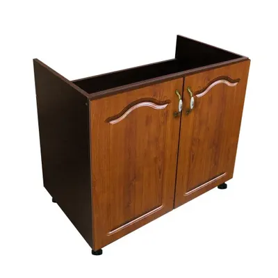 Masca pentru chiuveta cu 2 usi Zebra, Wenge/Cedru Mustata, fara blat, 80 x 82 x 50 cm