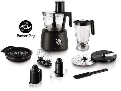 Robot de bucătărie Philips - HR7776/90, 1300W, 12 vitezi, 3.4 l, negru