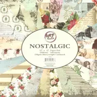 Carton de designer Em art - Nostalgic, 230 g/m2, 30.5 x 30.5 cm, bilateral (24 de modele, 24 de coli)