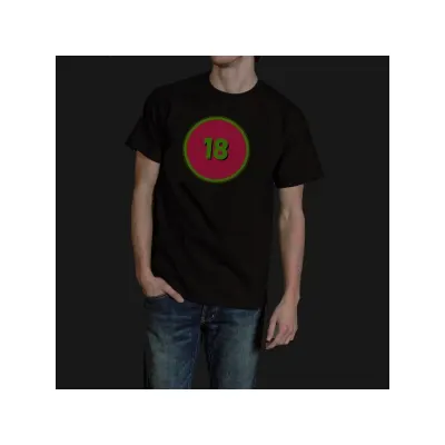 Tricou fosforescent 18, marime S