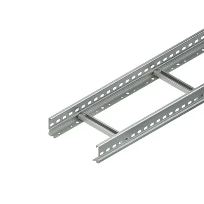 Jgheab trepte scara de cablu 300 mm, cu profile laterale perforate continuu, cu trepte nituite, deschise in sus din profile C cu latimea fantei de 11 mm KL 60.303/3
