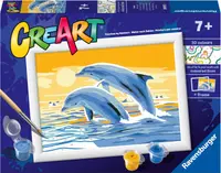 Set de pictură pe numere Ravensburger CreArt - Delfini încântători