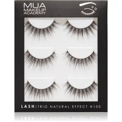 MUA Makeup Academy Lashes Natural Effect gene false #100 3 pereche