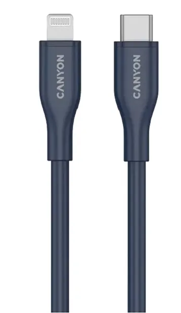 Cablu Canyon - CLNM60 C-L, USB-C/Lightning, 1 m, negru