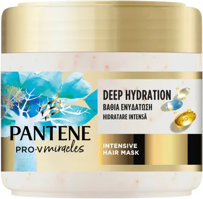 Pantene Pro-V Miracles Mască hidratantă pentru păr Hydra Glow, 300 ml