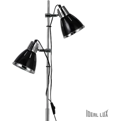 Lampa de podea Elvis, 2 becuri, dulie E27, D:240 mm, H:1600 mm, Negru