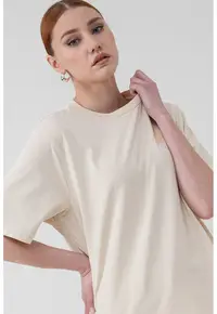 Tricou supradimensionat - Alb fildes
