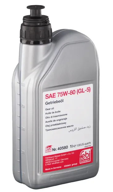 Ulei transmisie manuala FEBI BILSTEIN 75W80 GL-5 40580, volum 1 litru, galben 1L
