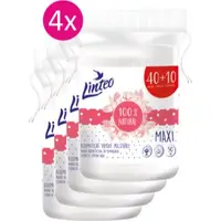 Linteo Natural Cotton Pads dischete demachiante 40 + 10ks x 4