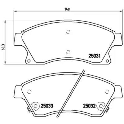 Set placute frana, frana disc BREMBO P 59 076