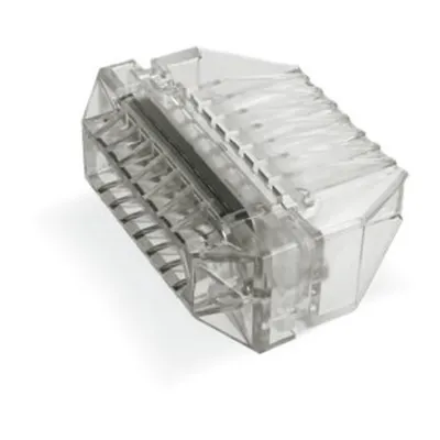 Flat cable end cover; 5-pole; for flat cable 16 mm²; Plastic; transparent