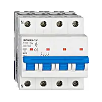 Intrerupator automat tetrapolar MCB, AMPARO 6kA, C 20A, 3P+N