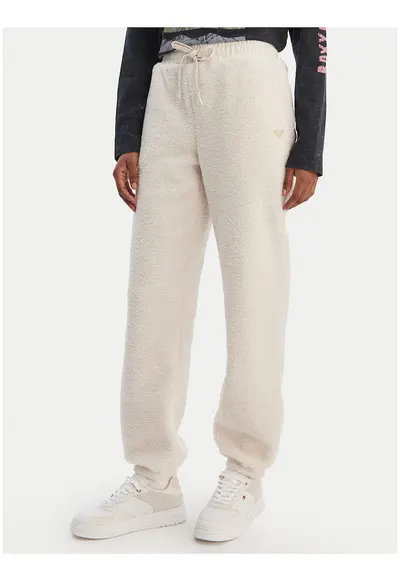 Pantaloni sport dama - bej - poliester reciclat