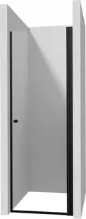 Usa de dus, batanta, sticla 6mm, 60x200 cm, profil negru, Deante Kerria Plus