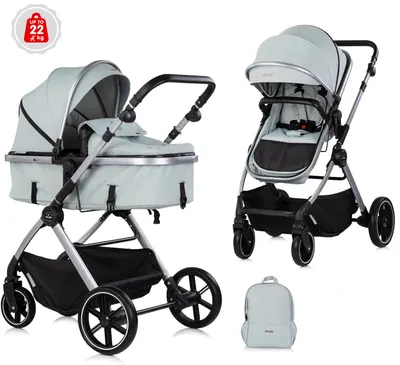 Cărucior pentru bebeluși 2 în 1 Chipolino - Pearl, matcha