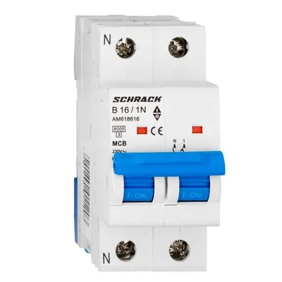 Intreruptor automat modular (MCB) AMPARO 6kA, B 16A, 1P+N