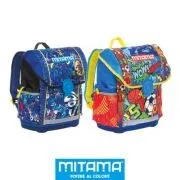 Ghiozdan Mitama, ergonomic, compartimente rigide, design baieti, 26 x 18 x 38 cm
