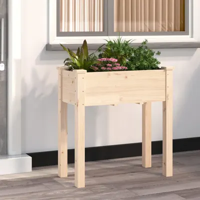 Gossi jardiniera cu captuseala, 71x37x76 cm, lemn masiv de brad