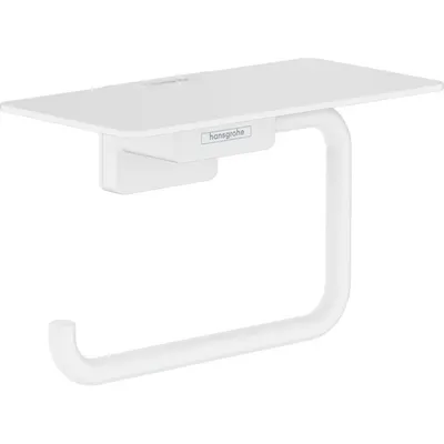 Suport hartie igienica cu polita, culoare alb mat Hansgrohe AddStoris 41772700