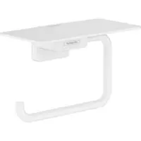Suport hartie igienica cu polita, culoare alb mat Hansgrohe AddStoris 41772700