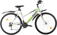 Bicicletă de munte pentru femei cu angrenaje Velotec - 6st Sense, 26", 460 mm, alb/verde