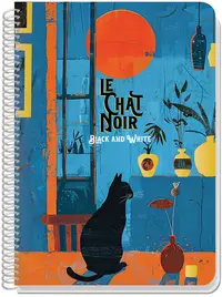 Caiet spiralat Black&White Black Cat - A5, 80 coli , sortiment