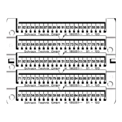Etichete pentru cleme şir 51-100 (2x)