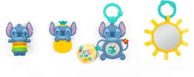 Set de jucării Bright Starts Disney Baby - Stitch, 4 piese
