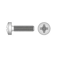 Surub Cap Bombat Locas Cruciform 7985 Inox A2-M2 X 8
