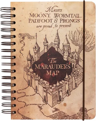 Caiet Erik Movies: Harry Potter - The Marauder's Map, cu o spirală , format A5