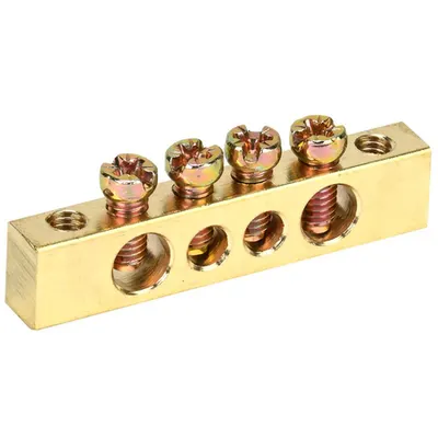 Neutral bus bars with Izolators 6x9mm 4/2 (4 groups /fixture at the edges)