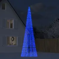 vidaXL Pom de Crăciun LED 1534 LED-uri Albastru 500 cm