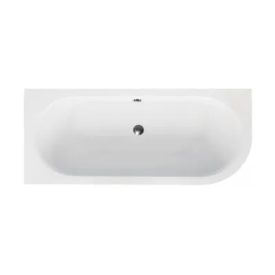 Cada baie asimetrica alba, acril, 170 x 75 cm, orientare stanga, Besco Avita
