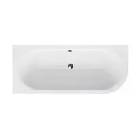 Cada baie asimetrica alba, acril, 170 x 75 cm, orientare stanga, Besco Avita