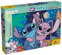 Puzzle cu două fețe Lisciani de colorat din 24 piese - Stitch and Angel