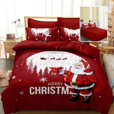 Lenjerie pat finet 3d 6 piese craciun f-xmas51