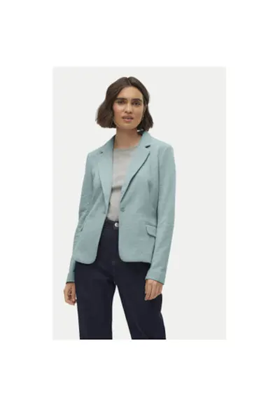 Sacou dama - 304785597 - Poliester reciclat/Viscoza - Verde - Verde