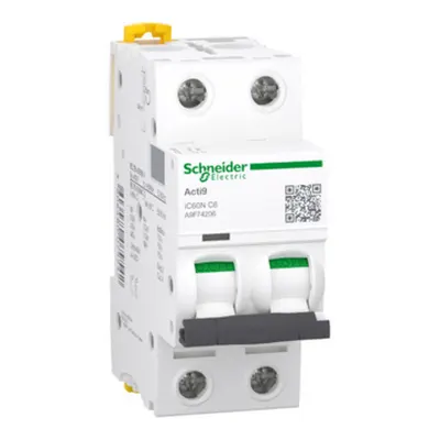 Acti9 Ic60n, intreruptor miniatura, 2P, 6A, curba C