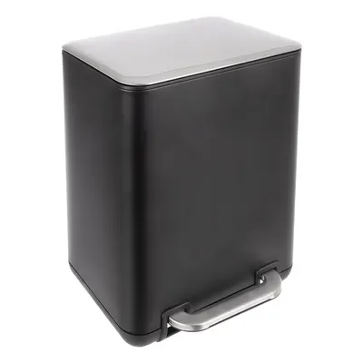 Coș de gunoi negru cu pedală din oțel inoxidabil 20 l Black – Orion