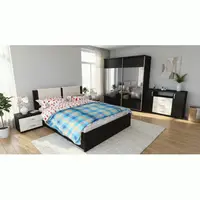 Dormitor Laguna cu pat 160x200 cu 2 sertare Wenge cu Vanilie