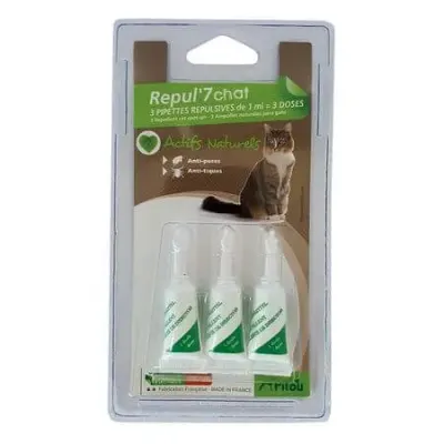 Pipeta Antiparazitara Pilou Pisica, 3 X 1 ml