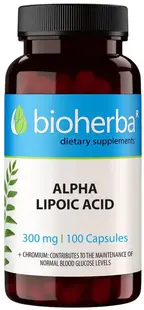 Alpha Lipoic Acid, 300 mg, 100 capsule, Bioherba