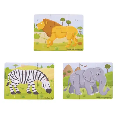 Puzzle din lemn - Jungla vesela