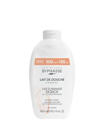 Crema de dus cu lapte de migdale dulci Caresse, 600ml, Byphasse