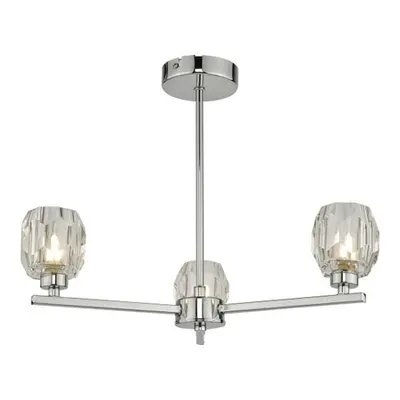 Plafoniera Idina 3 Light Semi Flush Polished Chrome