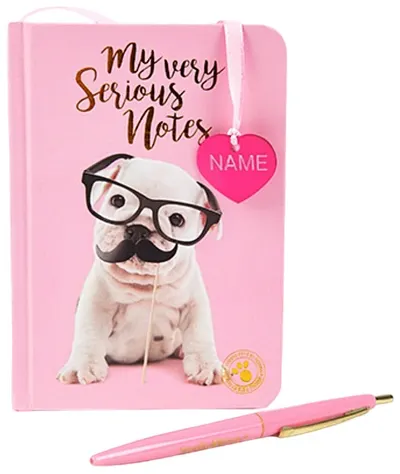 Studio Pets Puppy Bulldog notebook și set de pixuri în cutie