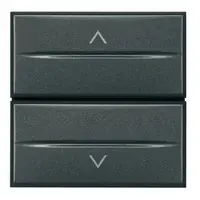 Buton dublu cu interblocare pentru storuri Axolute - Antracit - 2 module