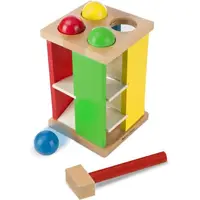 Turnul din lemn cu ciocan si bile Melissa and Doug 3559