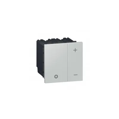 Push-button Variator Arteor - universal 2-wire - 2 patrat module - soft alu